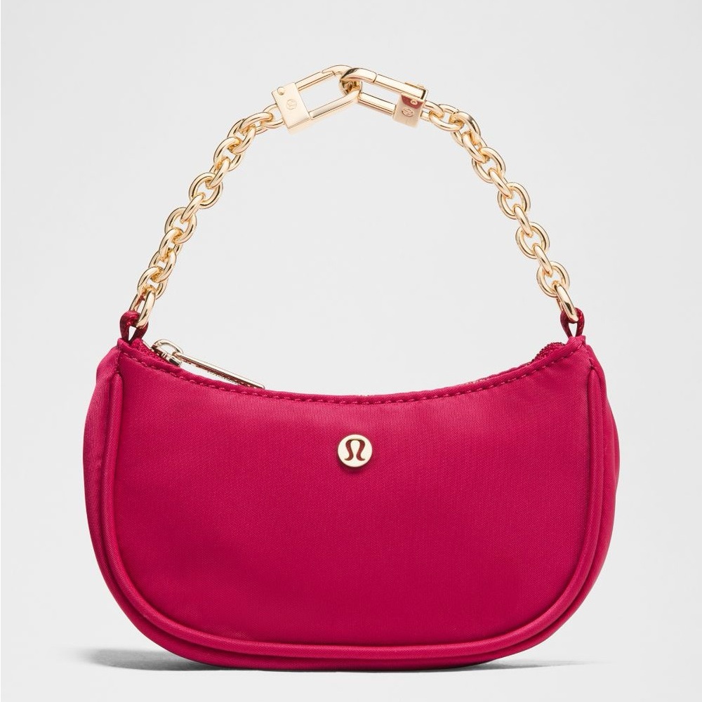 Lululemon City Essentials Nano Shoulder Bag with Gold Chain